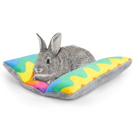 Hedgeink Rabbit Bed Thickened and Soft Bunny Bed Washable Cuddle Cushion Plush Mat Double-Sided Plush Small Pet Flop Mat Cotton Pillow for Rabbit