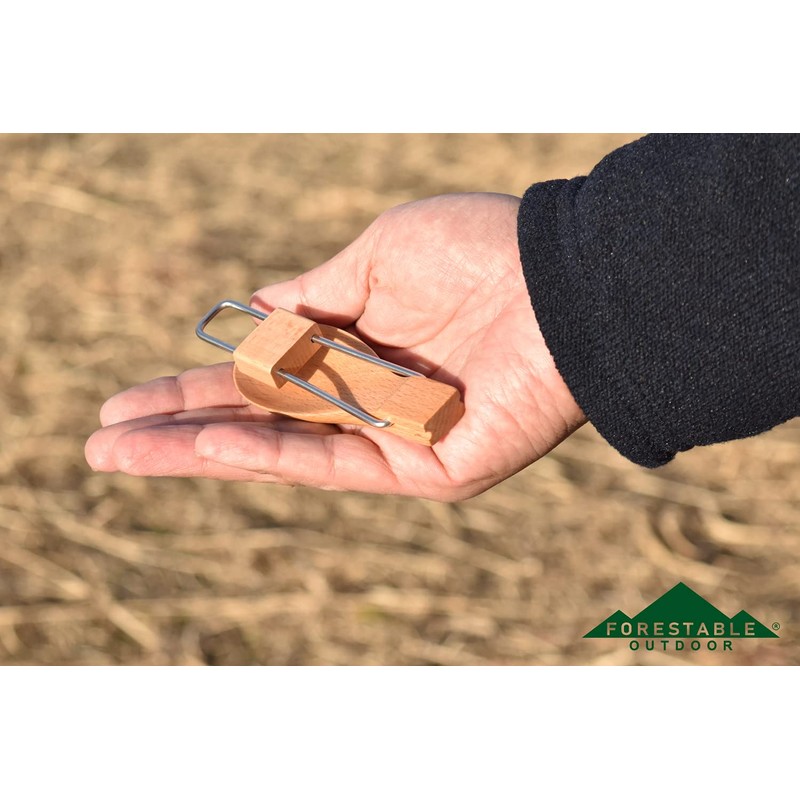 FORESTABLE Folding Fork Wooden Natural Wood Outdoor Camping Fork