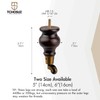 TCHOSUZ 6 inch / 16cm Wooden Furniture Legs with Casters