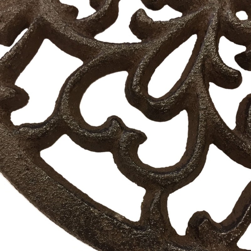 Marvells Cast Iron Decorative Round Circular Kitchen Trivet