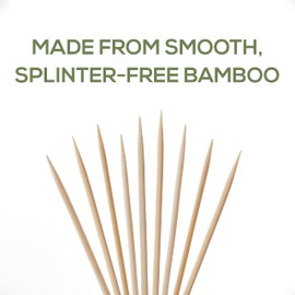 Premium Bamboo Toothpicks, 2000 Piece, (4 Packs of 500), Personal Hygiene, Disposable Cocktail Skewers, Appetizer Picks, Dental Picks, o1brand