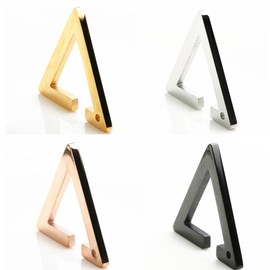SilverKYASYA Stainless Steel Material Triangle Ear Cuff, Gold Silver Black Pink Gold Ear Cuff, Triangle, Men's Women's, Stainless Steel, No Gemstone