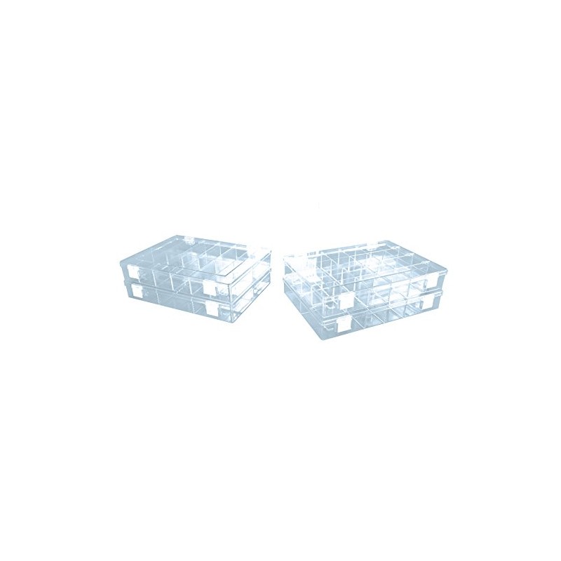 Hunersdorff 612500 Assortment Box PSCLASSIC, 24 compartments 225x335x55 mm, Transparent