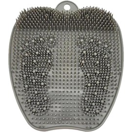 El para pies de cepillo cerdas suaves MITEGELOpuede limpiar sus pies sin agacharse.Es un cepillo exfoliante corporal universal para hombres y mujeres. (gris)…