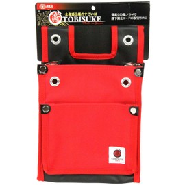 SK11 TOBISUKE TSH-2DBS-RD Waist Bag, 2 Tiers, Back Slit, Red