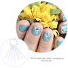 Baluue 100pcs Nail Display Fan Shaped Practice Tips for Manicure