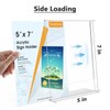 MaxGear Acrylic Sign Holder, 5 X 7 inches Clear Plastic