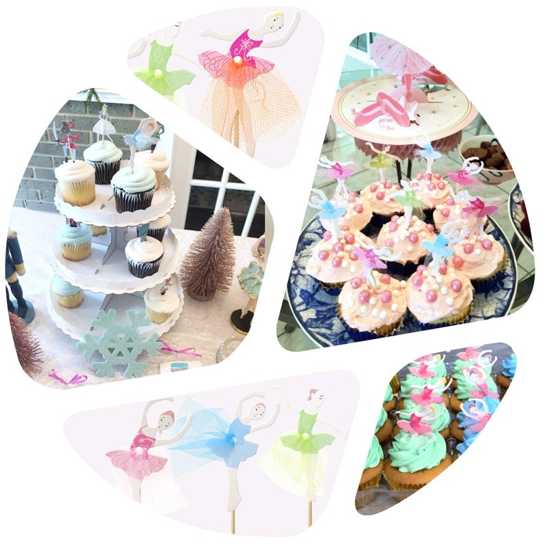 Honbay 24 piezas de decoración para cupcakes de ballet, diseño
