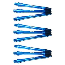 THOR-DARTS®™ Laser Etched Aluminium Shafts Short/Medium Blue, Black, Silver, Red, Gold, Green / 1 Set (3 Pieces) to 4 Set (12 Pieces) (Blue (3 Set = 9 Pieces), 47)