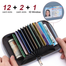 SENDEFN Small Purses for Women Credit Card Holder RFID Blocking Ladies Leather Purse Fashion Accordion Wallets Case for Women