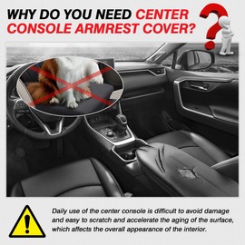 Karltys Car Center Console Cover, Car Middle Console Cover Anti Scratch Waterproof, Leather Armrest Pad for Toyota Corolla Cross 2022-2025 Arm Rest Accessories