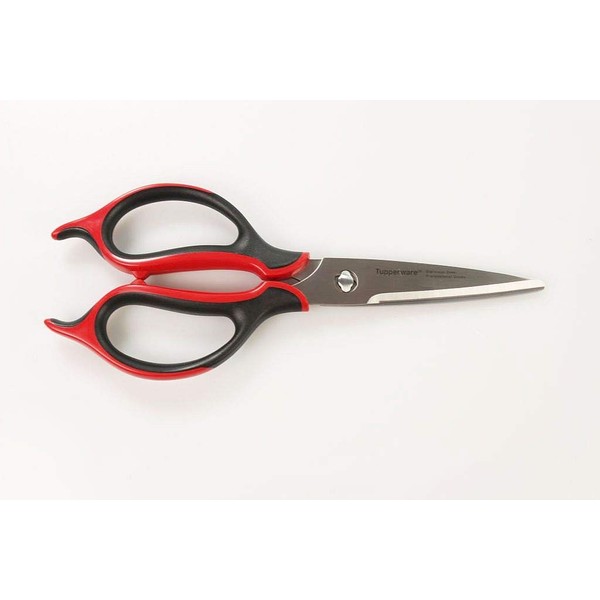 TUPPERWARE 10226 Ergonomic Kitchen Scissors Black/Red