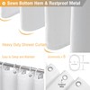BTTN Stall Fabric Shower Curtain - 36 Inches Linen Textured