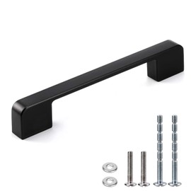 WEAVERBIRD Black Handles Pack of 10 Kitchen Handles 128 mm Furniture Handle Aluminium Alloy Kitchen Cabinet Drawer Handles 5 Inch Furniture Fittings