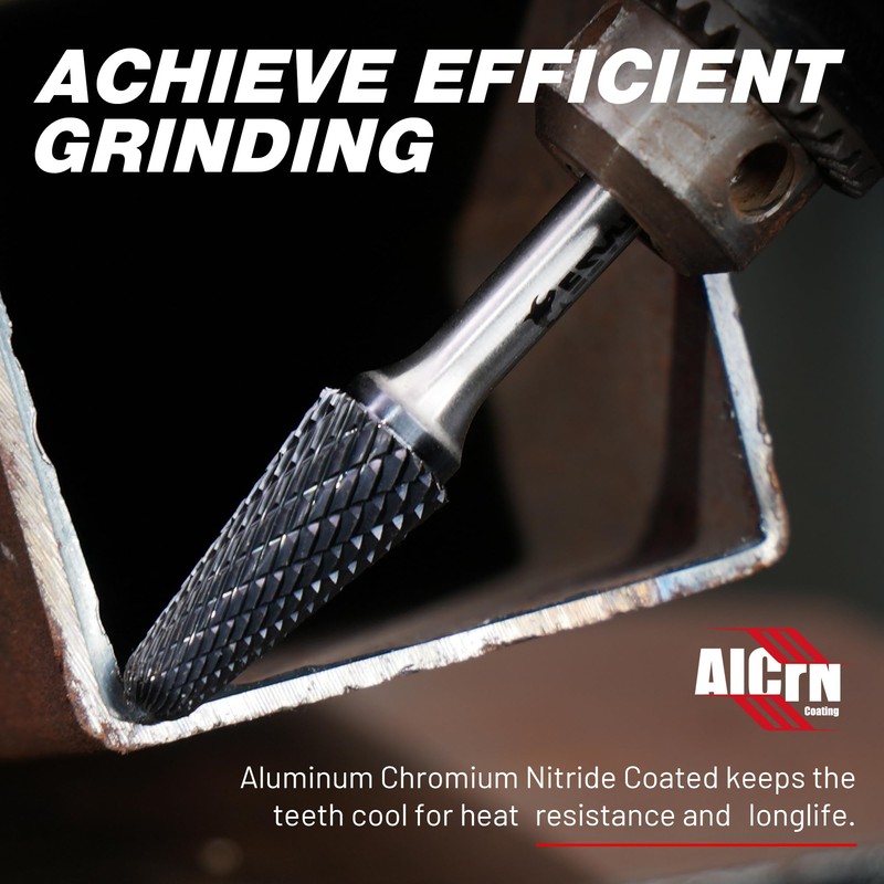 EZARC AlCrN Carbide Rotary Burr Bit (Pro), SL-5 Double Cut