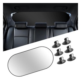 39.37x19.76 Car Rear Window Sun Shade,Foldable Car Window Shades with 6 Suction Cups for Blocking Sunlight,210T Titanium Silver Cars Sun Shade for Vehicle Rear Windshield