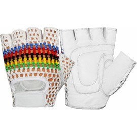 All-Purpose Padded Mesh Leather Wheelchair Gloves W-1013 (X-LARGE)