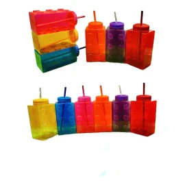 Desechables Vaso Fiesta Tipo Bloque Colores 1200 Ml, Dulcero 37pzss