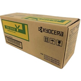 Kyocera 1T02NRAUS0 Model TK-5142Y Yellow Toner Cartridge for use with Kyocera ECOSYS P6130cdn, M6030cdn and M6530cdn Laser Printers; Up to 5000 Pages Yield at 5% Average Coverage