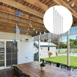 Juego de 30 tubos de timbre de viento, piezas de timbre de viento, para bricolaje, jardín, decoración colgante al aire última intervensión, 5 longitudes diferentes (timbre de viento)