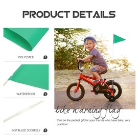 Kids Bike Trailer Teardrop Bike Flags 1 Set Bike Flag High Visibility Safety Flag Portable Flags Biking Tail Adjustable Flag for Warning Safety Flag Flag Pole