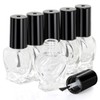 TRIXES 6x Empty Heart Shaped Nail Varnish Bottles