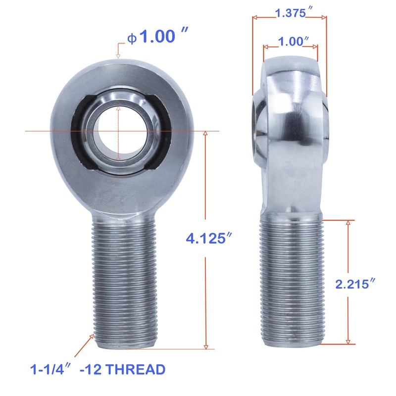1.25" Heim Joint Rod End Kit, 1 1/4" Heim Joints