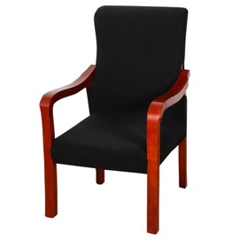 Deisy Dee Stretch Arm Chair Covers, Mid Century Chair Slipcovers, Accent Chair Covers (Light Brown)