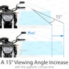 KiWAV Motorcycle Mirrors Rectangular ClassicPlus Black Convex Aspherical Anti-Glare Blue