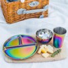 Ceiteo 12-Piece Stainless Steel Rainbow Dinnerware Set for 4