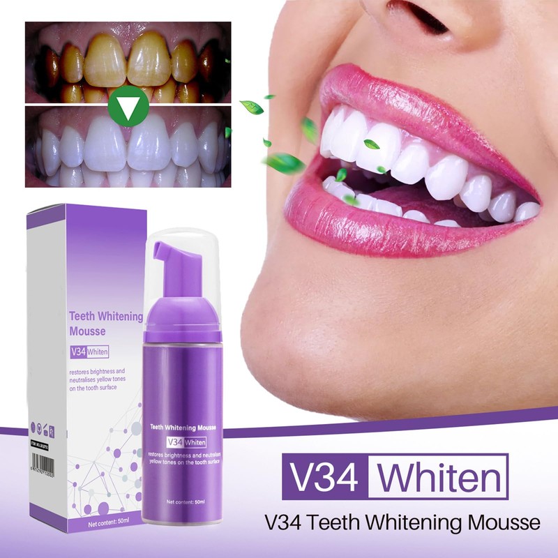 Rostblant Purple Toothpaste White Teeth, V34 Purple Toothpaste, Purple Teeth