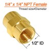 Joywayus Brass QCC1 Nut Propane Gas Fitting with 1/4" NPT