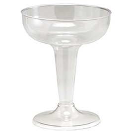 Pack of 54 Clear Disposable Plastic Drinking Party Champagne Glasses - 4 Ounces