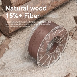 Chitu Systems Wood PLA Filament, 3D Printer PLA 1.75mm Walnut Wood Filament with Real Wood Fiber 2x1KG/4.4lb
