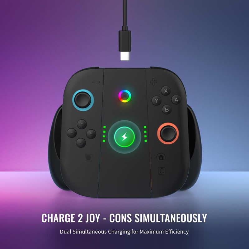 Joy Con Aufladehalterung für NS Switch2, Joy Con Komfortgriff Kompatibel