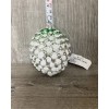 Macy Holiday Lane Green & Silver Pine Cone Glass Ornament