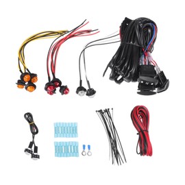 X AUTOHAUX Universal ATV UTV Turn Signal Kit Horn Flasher Relay Kit for Polaris for Kawasaki for Arctic Cat SXS ATV UTV Golf Cart Street Legal Kit Blinker Kit