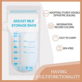AHSNYLC 30PCS Breastmilk Storage Bag - Milk Bags for Breastmilk for Feeding,Breast Milk Storage Containers for Fridge,Bolsas para Leche Materna,Baby Essentials,Fast Freeze,Bpa-Free for Breastfeeding