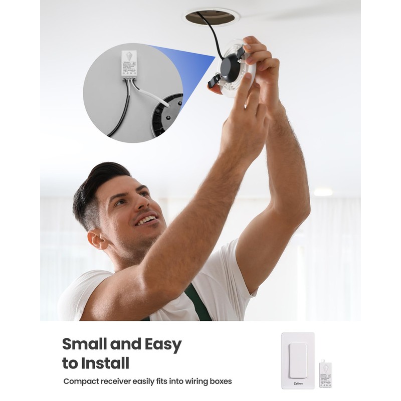 Zoiinet Wireless Lights Switch Kit, with 2 Switches, Buckle Design