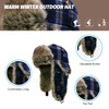 Fur Winter Trapper Hat,Wool Faux Fur Aviator Ski Trapper Trooper