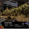 LAMPHOME 105FT 360 LED Outdoor String Lights Warm White,Extendable Holiday