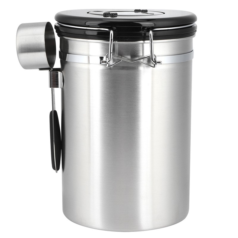 Stainless Steel Coffee Bean Airtight Canister Tea Dried Fruits Storage