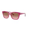 Vogue Eyewear VO5558S Sunglasses, Cherry/Transparent Fuchsia Glitter/Pink Gradient Brown, 55