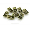 20Pcs M8 Alloy Furniture Connector Half Moon Nuts Spacer Washer