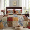 Ryleigh Floral Real Patchwork Country Garden Fall Flowers Paisley 3-Piece