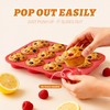 Helpcook 2Pack Silicone Muffin Pans with Metal Reinforced Frame,12 Cup
