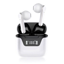 Real Time Language Translator Earbuds 144 Languages Online Translation Translator Device Translator Earphone for Language Learning/Travel/Business, White