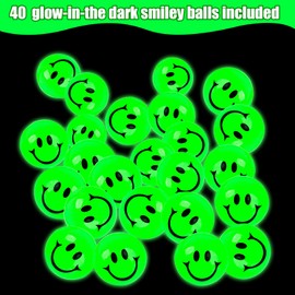 40 Stück Flummies Für Kinder Mitgebsel Kindergeburtstag, 25mm Springball, Gummiball Hüpfball, Leuchtball Giveaways, Hüpfbälle Für Gastgeschenke, Partyfüller