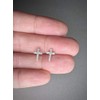Premium Cross Earrings with Clear Crystal Stones Sterling Silver