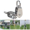 E-TING M20 Single Pulley Block, 2PCS Wire Rope Cable Towing